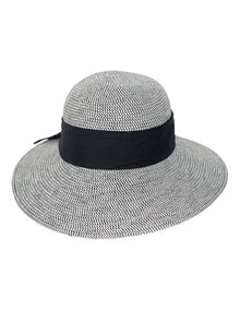 Debby Sun Cloche Hat in Black/White
