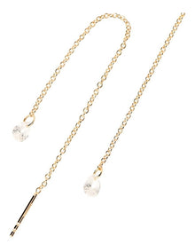 Waterfall Drop Earrings in Gold