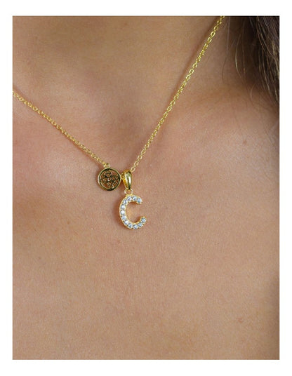 Georgini Luxury Letters 'C' Initial Pendant in Gold
