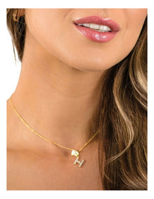 Georgini Luxury Letters 'H' Initial Pendant in Gold