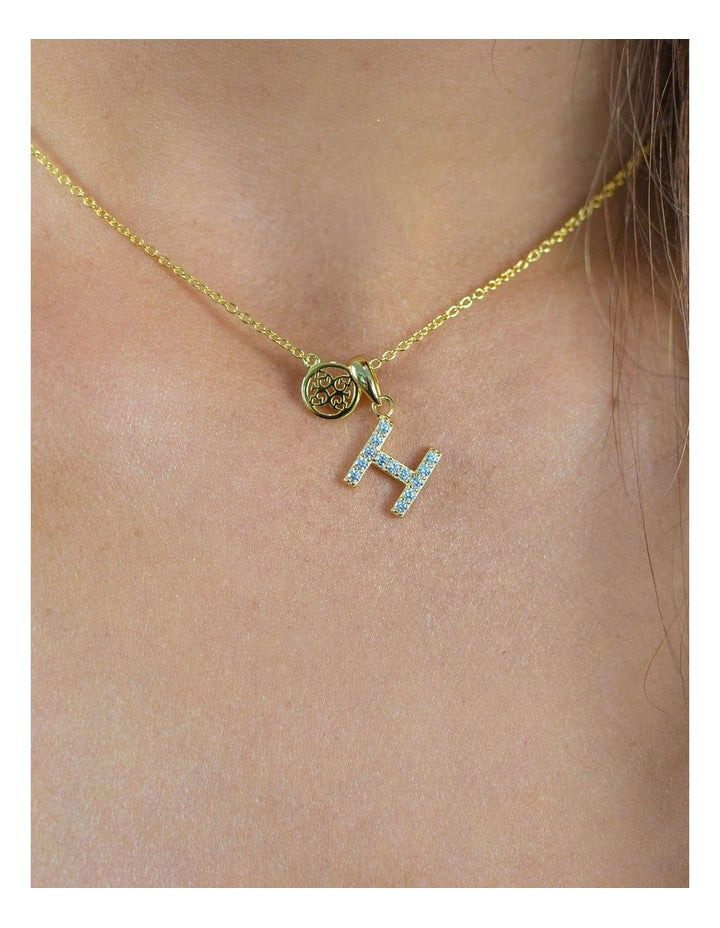 Georgini Luxury Letters 'H' Initial Pendant in Gold