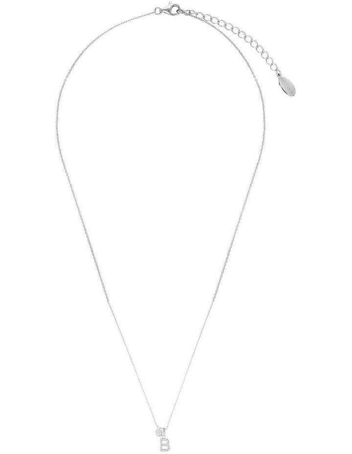 Luxury Letters 'B' Initial Pendant in Silver