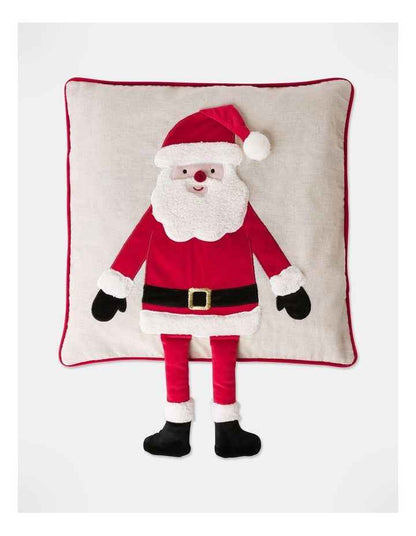 Candyland Christmas Santa Leg Cushion 50x50cm in Multi