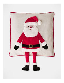 Nostalgia Christmas Santa Leg Cushion 50x50cm in Multi
