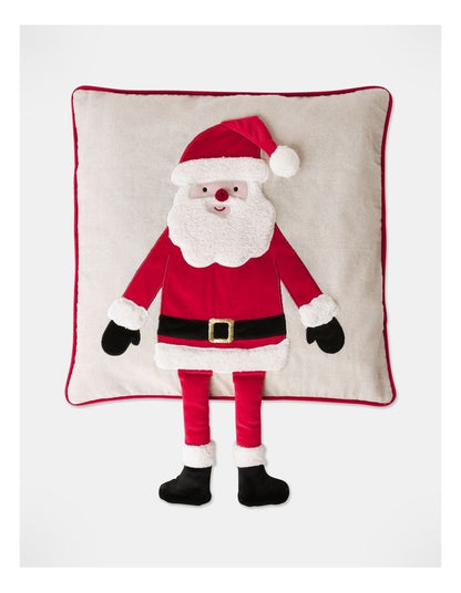 Nostalgia Christmas Santa Leg Cushion 50x50cm in Multi