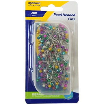 Korbond Pearl Headed Pins 200 pack