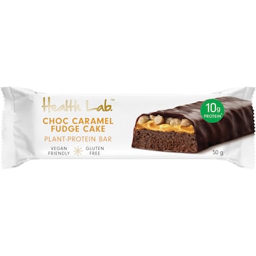 Health Lab Plant Protein Bar Choc Caramel Fudge Cake 50g