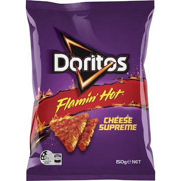 Doritos Corn Chips Share Pack Flaming Hot Cheese Supreme 150g