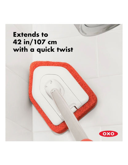 Good Grips Extendable Tub & Tile Scrubber in White