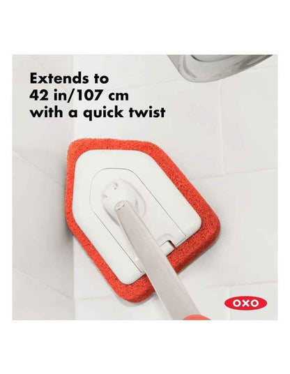 Good Grips Extendable Tub & Tile Scrubber in White