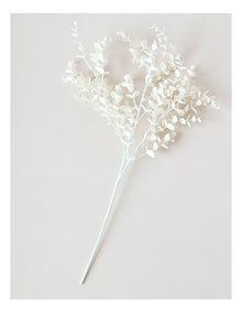 Eucalyptus Christmas Faux Plastic Glittered Eucalyptus Christmas Pick 50cm in White