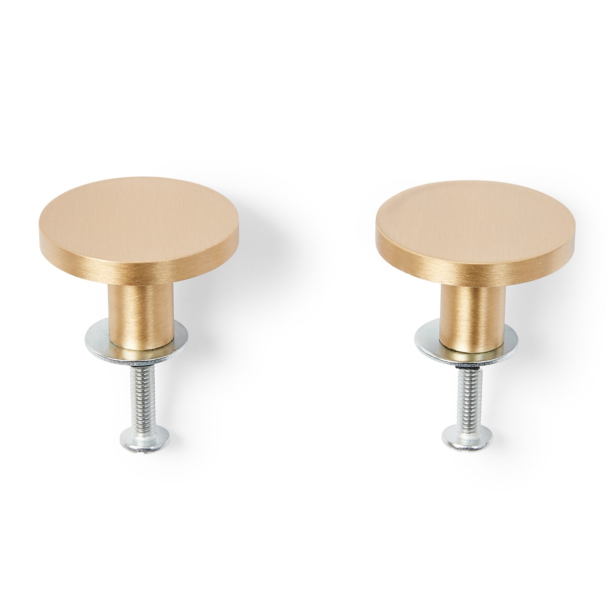 2 Pack Brushed Brass Handles