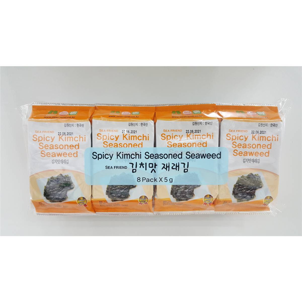 Sea Friend Spicy Kimchi Seasoned Seaweed 8 Pack