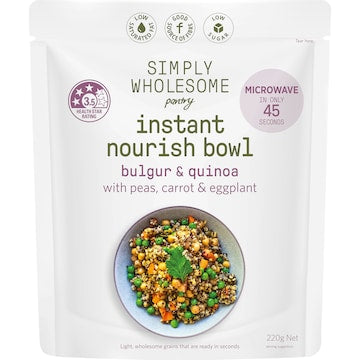 Simply Wholesome Pantry Instant Nourish Bowl Bulgar & Quinoa 220g