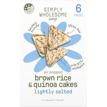 Simply Wholesome Pantry Air Popped Brown Rice & Quinoa Cakes Lightly Salted 15g x 6 pack