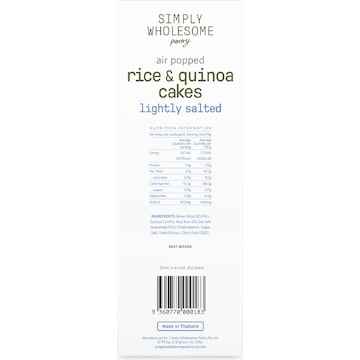 Simply Wholesome Pantry Air Popped Brown Rice & Quinoa Cakes Lightly Salted 15g x 6 pack