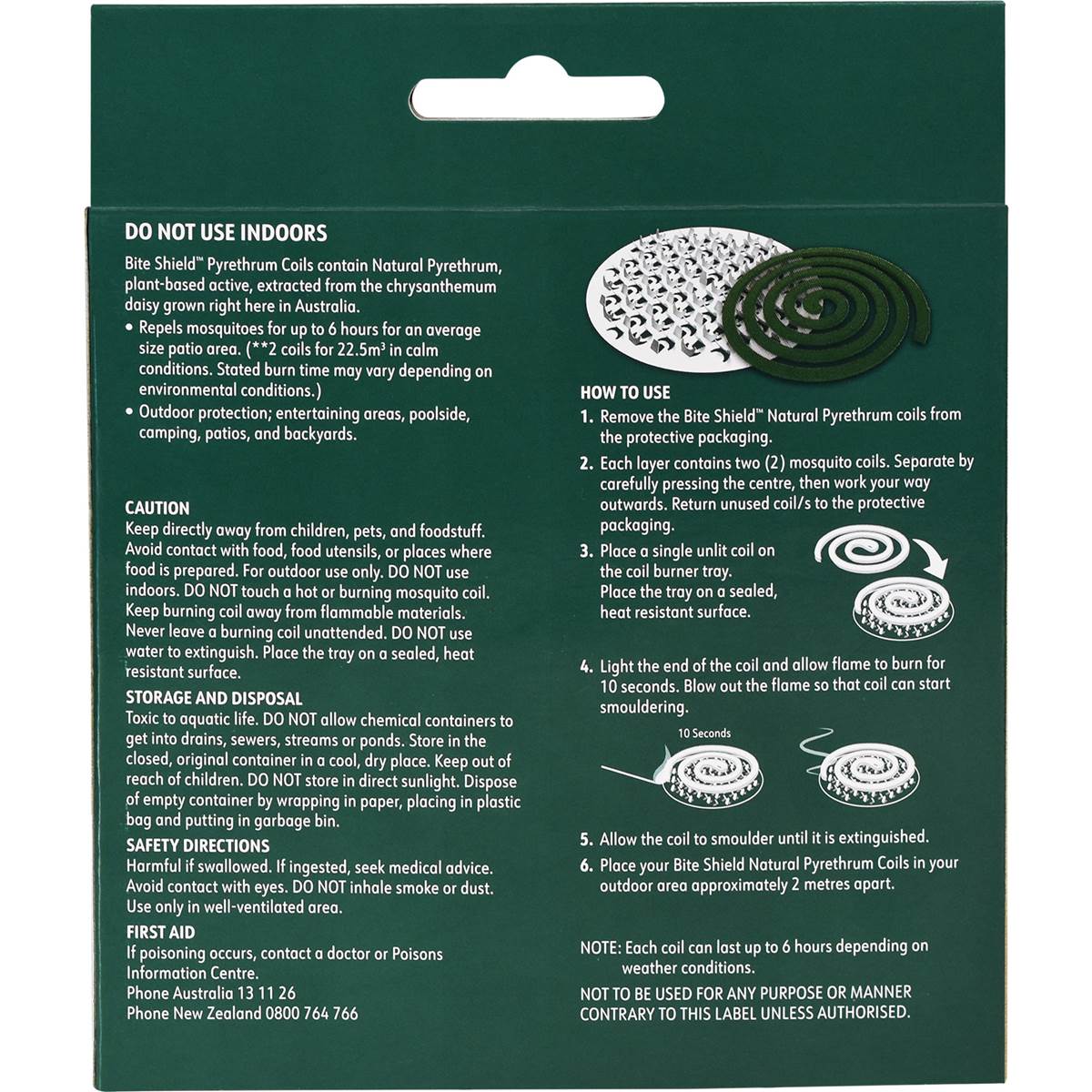 Bite Shield Mosquito Coils 10 pack