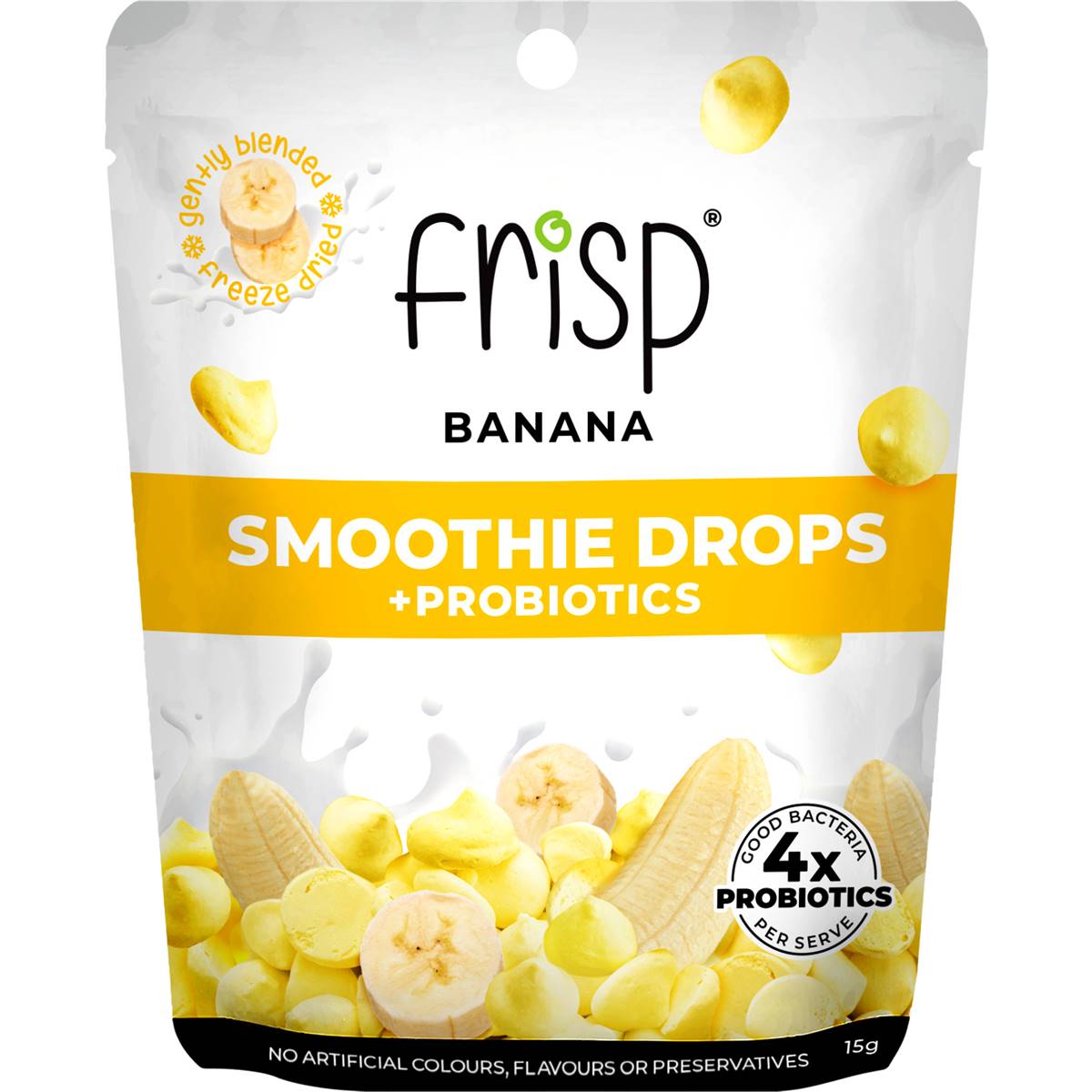 Frisp Smoothie Drops + Probiotics Banana 15g