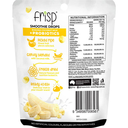 Frisp Smoothie Drops + Probiotics Banana 15g