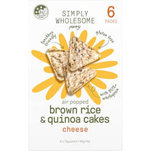 Simply Wholesome Pantry Air Popped Brown Rice & Quinoa Cakes Cheese 15g x 6 pack