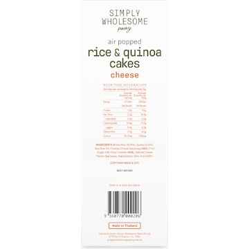 Simply Wholesome Pantry Air Popped Brown Rice & Quinoa Cakes Cheese 15g x 6 pack