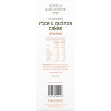 Simply Wholesome Pantry Air Popped Brown Rice & Quinoa Cakes Cheese 15g x 6 pack