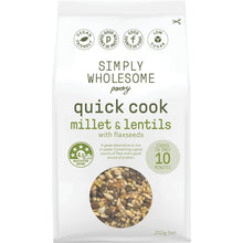 Simply Wholesome Pantry Quick Cook Millet & Lentils With Flaxseeds 250g