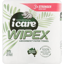 Icare Wipex Recycled Paper Towel White 3 Ply 120 Sheets 2 Pack
