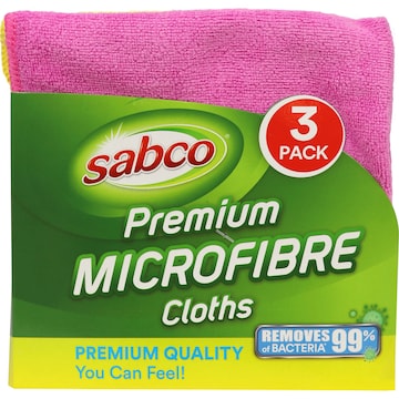 Sabco All Surface Microfibre Cloths 3 pack