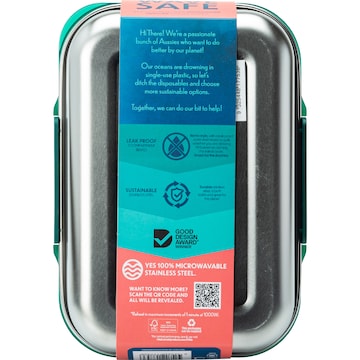 Smash Blue Stainless Steel Bento Box Assorted each
