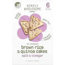 Simply Wholesome Pantry Air Popped Brown Rice & Quinoa Cakes Salt & Vinegar 15g x 6 pack