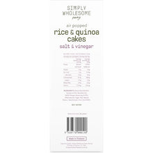 Simply Wholesome Pantry Air Popped Brown Rice & Quinoa Cakes Salt & Vinegar 15g x 6 pack