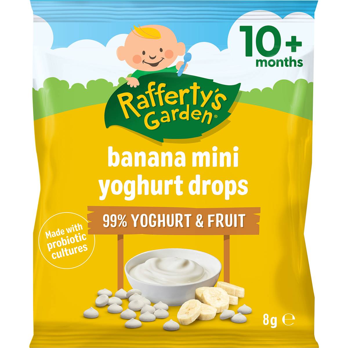 Rafferty's Garden Mini Yoghurt Drops Banana 8g