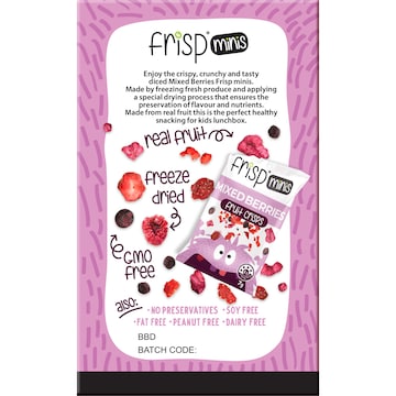 Frisp Minis Mixed Berries Fruit Crisps 7g x 5 pack