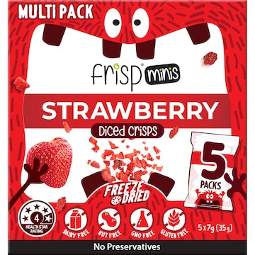 Frisp Minis Strawberry Diced Crisps 7g x 5 pack
