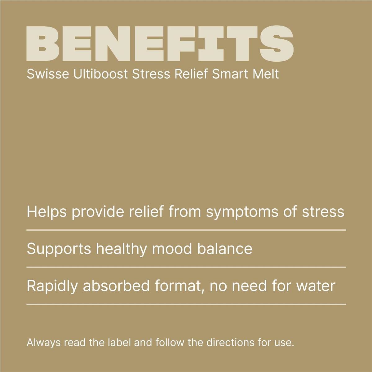 Swisse Ultiboost Stress Relief Smart Melts 60 pack