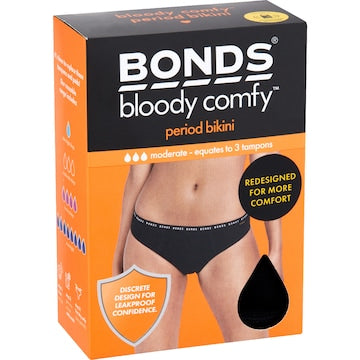 Bonds Bloody Cmfy Bikini Moderate 12 Period Care Reusable Underwear each