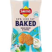 Smith's Crinkle Cut Baked Potato Chips Sour Cream & Chives 130g
