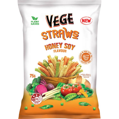 Vege Chips Straws Honey Soy 75g