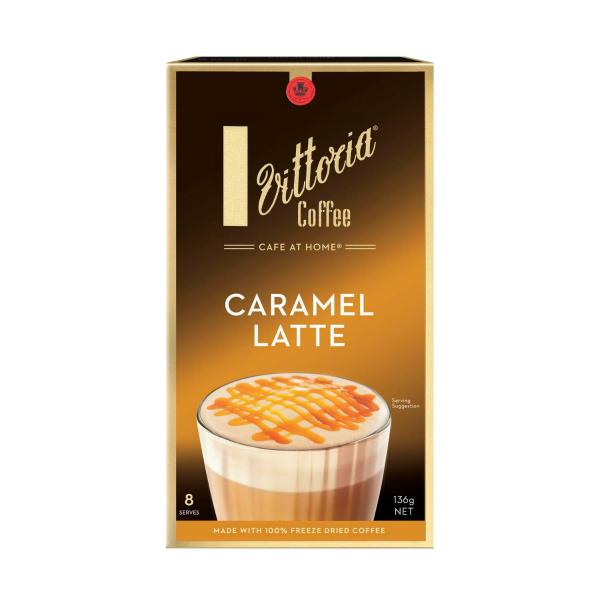 VITTORIA CARAMEL LATTE COFFEE SACHETS 8PK