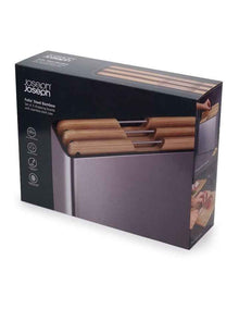 Folio Steel Bamboo 3 Piece Board Set in Stainless Steel