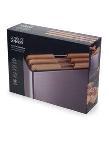 Folio Steel Bamboo 3 Piece Board Set in Stainless Steel