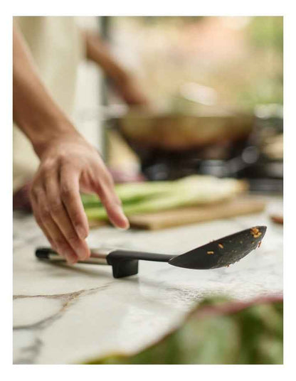 Elevate Silicone Solid Spoon in Stainless Steel