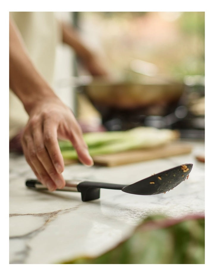 Elevate Silicone Solid Spoon in Stainless Steel