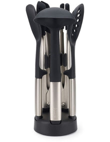 Elevate Fusion 5 Piece Silicone Set With Stand in Stainless Steel