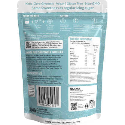 Lakanto Monkfruit Icing Powder Replaces Pure Icing Sugar 200g