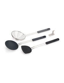 Nest Fusion 3 Piece Wok Set in Black