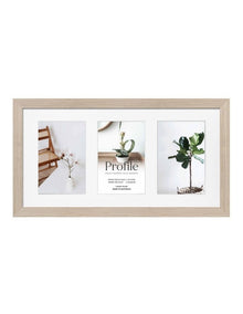 Australian Made Timber Collage Photo Frame 8x16"/4x6"(3) in Polar Birch