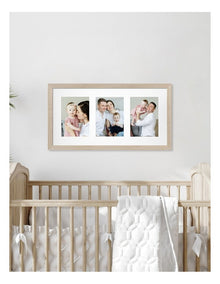 Australian Made Timber Collage Photo Frame 8x16"/4x6"(3) in Polar Birch