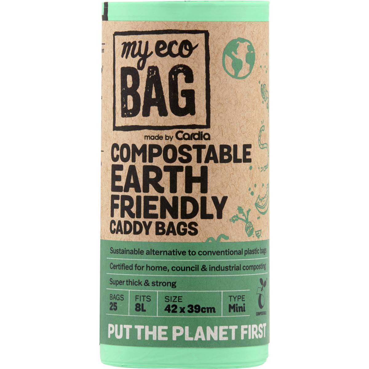 My Eco Bag Bag Compostable Kitchen Bags Mini 8L 25 Pack